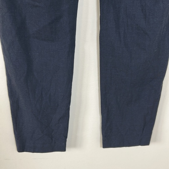 BRUNELLO CUCINELLI  Trouser Ankle Pant Navy Blue Embellished Stripe Pockets Sz 4 - Picture 6 of 13